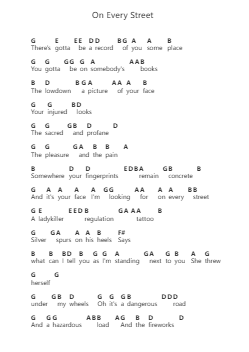 On Every Street 钢琴字母谱由 Dire Straits - 编曲 Rares