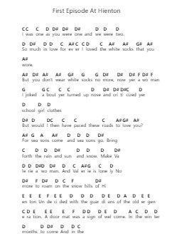 First Episode At Hienton Piano letter notes by Elton John - Arr.Pulsing