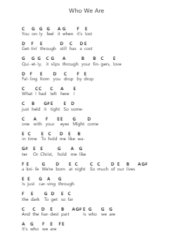 Who We Are पियानो पत्र नोट्स द्वारा Hozier - Arr.Hula