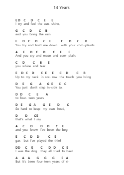 14 Years Notas de piano em letras de Guns N' Roses - Arr.Ldad Jeanvan
