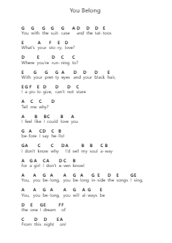 You Belong Catatan huruf piano oleh Plain White T's - Arr.Warges Morestone