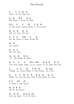 The Woods Piano letter notes by Hollow Coves - Arr.Carlwilde Yonngcam