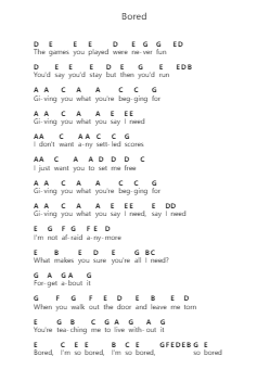 Bored पियानो पत्र नोट्स द्वारा Billie Eilish - Arr.Scottcy Bachfinn