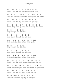 Dragula Nota surat piano oleh Rob Zombie - Arr.Fevans