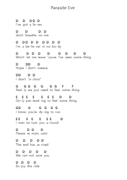 Parasite Eve Catatan huruf piano oleh Bring Me the Horizon - Arr.Mortion Woolftab