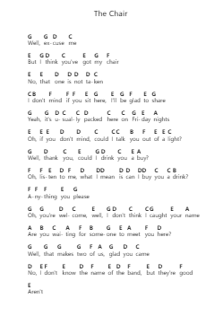 The Chair Piano letter notes by George Strait - Arr.Francesphrey Faholmes