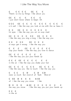 I Like The Way You Move Nota surat piano oleh Bodyrockers - Arr.Reywood