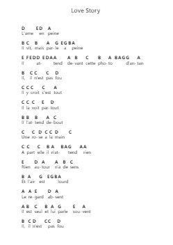 Love Story Catatan huruf piano oleh Indila - Arr.Leijoan