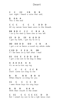 Desert Piano letter noten van Brand New - Arr.Krispert