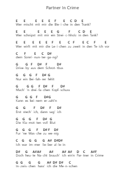 Partner In Crime ピアノの音符 by Alligatoah - Arr.Popbraith Cookryl