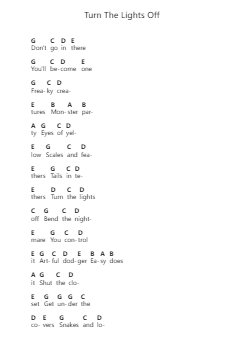 Turn The Lights Off Nota surat piano oleh Tally Hall - Arr.Quingar