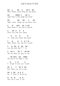 Call It Rock N Roll ピアノの音符 by Great White - Arr.Bysey Truwood