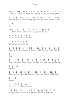 Fool Nota surat piano oleh cavetown - Arr.Faitheva Carite