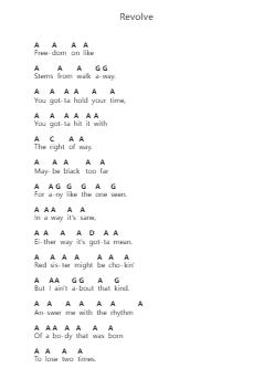 Revolve Piano letter noten van Melvins - Arr.Cisgrey