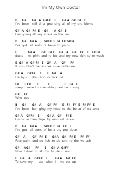 Im My Own Doctor Ghi chú đàn piano bởi Remo Drive - Arr.Zoetricia Smedsibyl