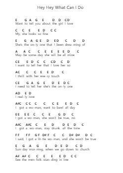 Hey Hey What Can I Do Piano letter noten van Led Zeppelin - Arr.Chilflower