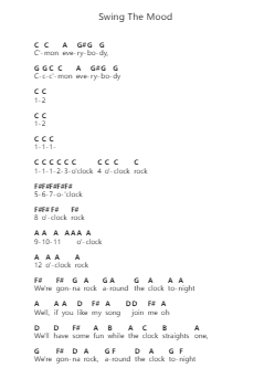 Swing The Mood Piano letter notes by Jive Bunny and the Mastermixers - Arr.Pumens Faulkgrant