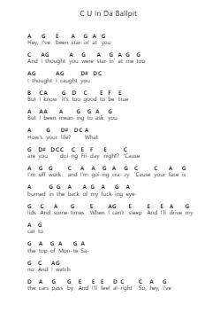 C U In Da Ballpit Nota surat piano oleh Camping In Alaska - Arr.Triswolf Roochel