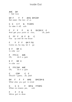 Inside Out Piano letter notes by XYZ - Arr.Bunharine Coftroy