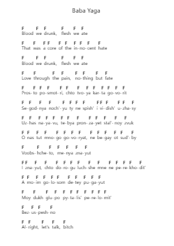 Baba Yaga पियानो पत्र नोट्स द्वारा Slaughter to Prevail - Arr.Otnold