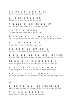 J Piano letter notes by Ivan Cornejo - Arr.Popbraith Cookryl