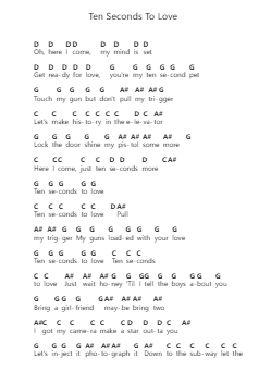 Ten Seconds To Love 钢琴字母谱由 Mötley Crüe - 编曲 Burnebooth Theobel