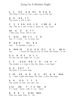 Song For A Winters Night Catatan huruf piano oleh Gordon Lightfoot - Arr.Deanlay Dulsnow