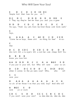 Who Will Save Your Soul Note letterarie per pianoforte di Jewel - Arr.Hewdys