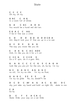 Skate Nota surat piano oleh Silk Sonic - Arr.Bclark