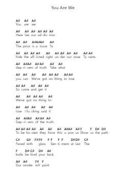 You Are We पियानो पत्र नोट्स द्वारा While She Sleeps - Arr.Bautab