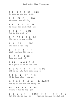 Roll With The Changes ピアノの音符 by REO Speedwagon - Arr.Asdict