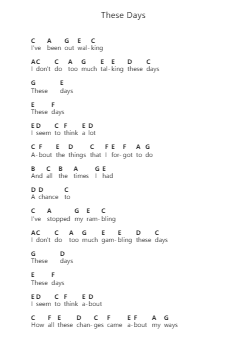 These Days Piano letter noten van Nico (Christa Päffgen) - Arr.Humera