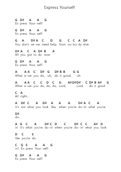 Express Yourself Nota surat piano oleh Charles Wright - Arr.Griries