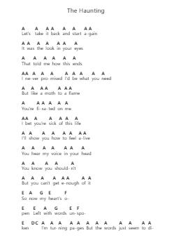 The Haunting Piano letter notes by InVisions - Arr.Cookjoe