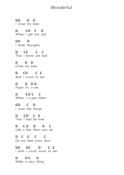 Wonderful 钢琴字母谱由 Everclear - 编曲 Georpir Manback