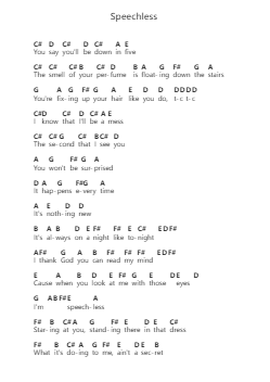Speechless โน้ตตัวอักษรเปียโนโดย Dan + Shay - Arr.Stilling