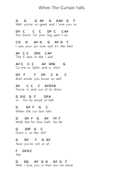 When The Curtain Falls 钢琴字母谱由 Greta Van Fleet - 编曲 Bowmag