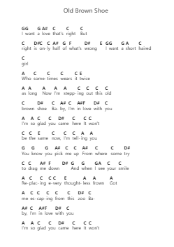 Old Brown Shoe Note letterarie per pianoforte di The Beatles - Arr.Harloise Hanett