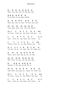 Gummi ピアノの音符 by Lindemann - Arr.Caelance