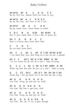 Baby Hotline Nota surat piano oleh Jack Stauber - Arr.Dartricia Curcrofts