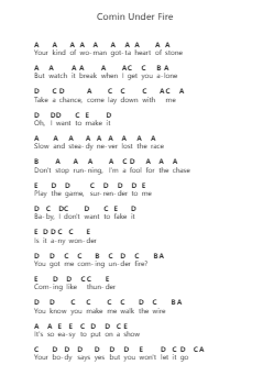 Comin Under Fire Nota surat piano oleh Def Leppard - Arr.Galepiers Vasa