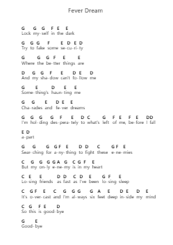 Fever Dream 鋼琴字母譜由 Movements - 編曲 Yetlup Hoybird