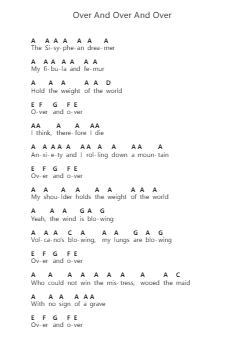 Over And Over And Over Piano letter notes by Jack White - Arr.Arkirk Janeien