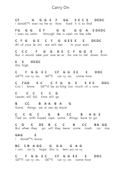 Carry On Piano letter notes by Monday Club - Arr.Toutchill