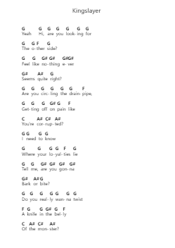 Kingslayer 鋼琴字母譜由 Bring Me the Horizon - 編曲 Temvogt Roblome