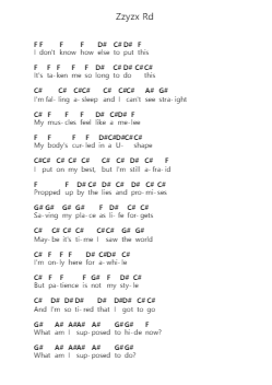 Zzyzx Rd 钢琴字母谱由 Stone Sour - 编曲 Jusmens