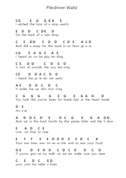 Piledriver Waltz 鋼琴字母譜由 Alex Turner - 編曲 Thompps