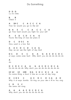 Do Something Piano letter notes by Luminites - Arr.Hamclaire