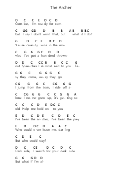 The Archer Nota surat piano oleh Taylor Swift - Arr.Leiflance Bessvian