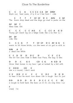 Close To The Borderline โน้ตตัวอักษรเปียโนโดย Billy Joel - Arr.Everkeith Abters